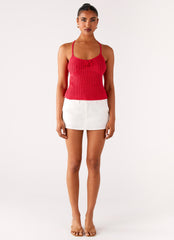 Tiare Crochet Top - Fuchsia