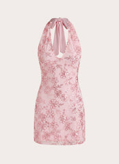 Undefeated Beaded Mini Dress - Pink