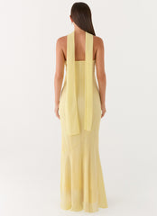 Under The Pagoda Maxi Dress - Yellow