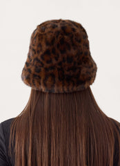 Zayana Faux Fur Hat - Chocolate
