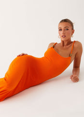 Elaina Knit Maxi Dress - Orange