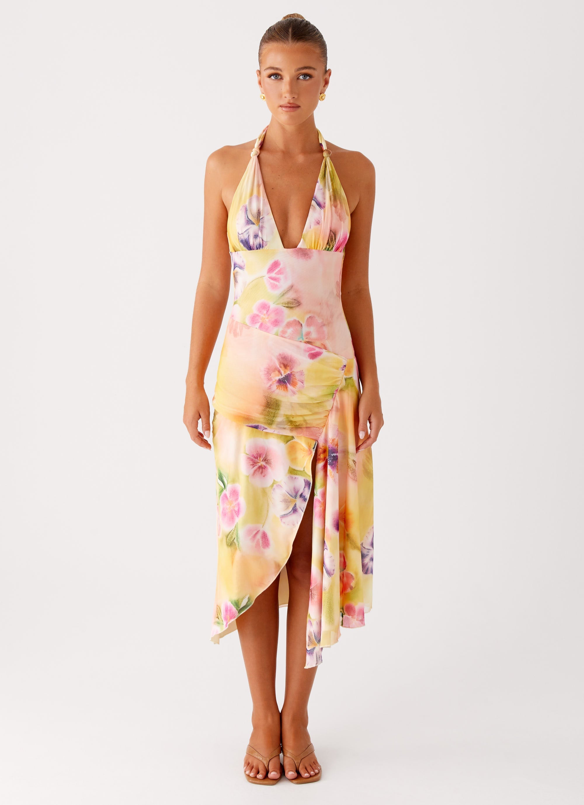 Kayce Midi Dress - Sunburst Floral