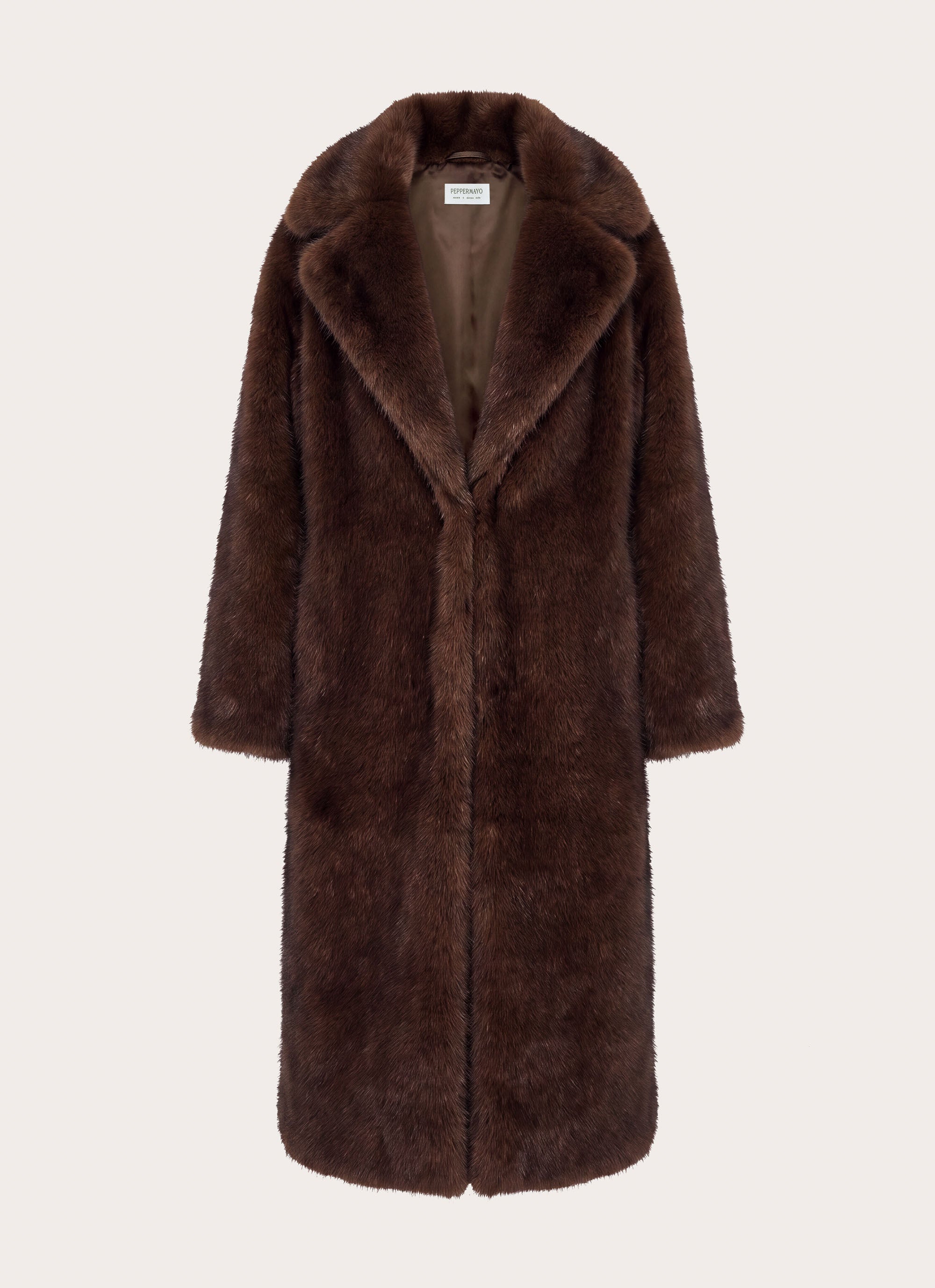 Aspen Avenue Faux Fur Coat - Chocolate