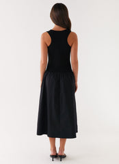 Duchess Midi Dress - Black