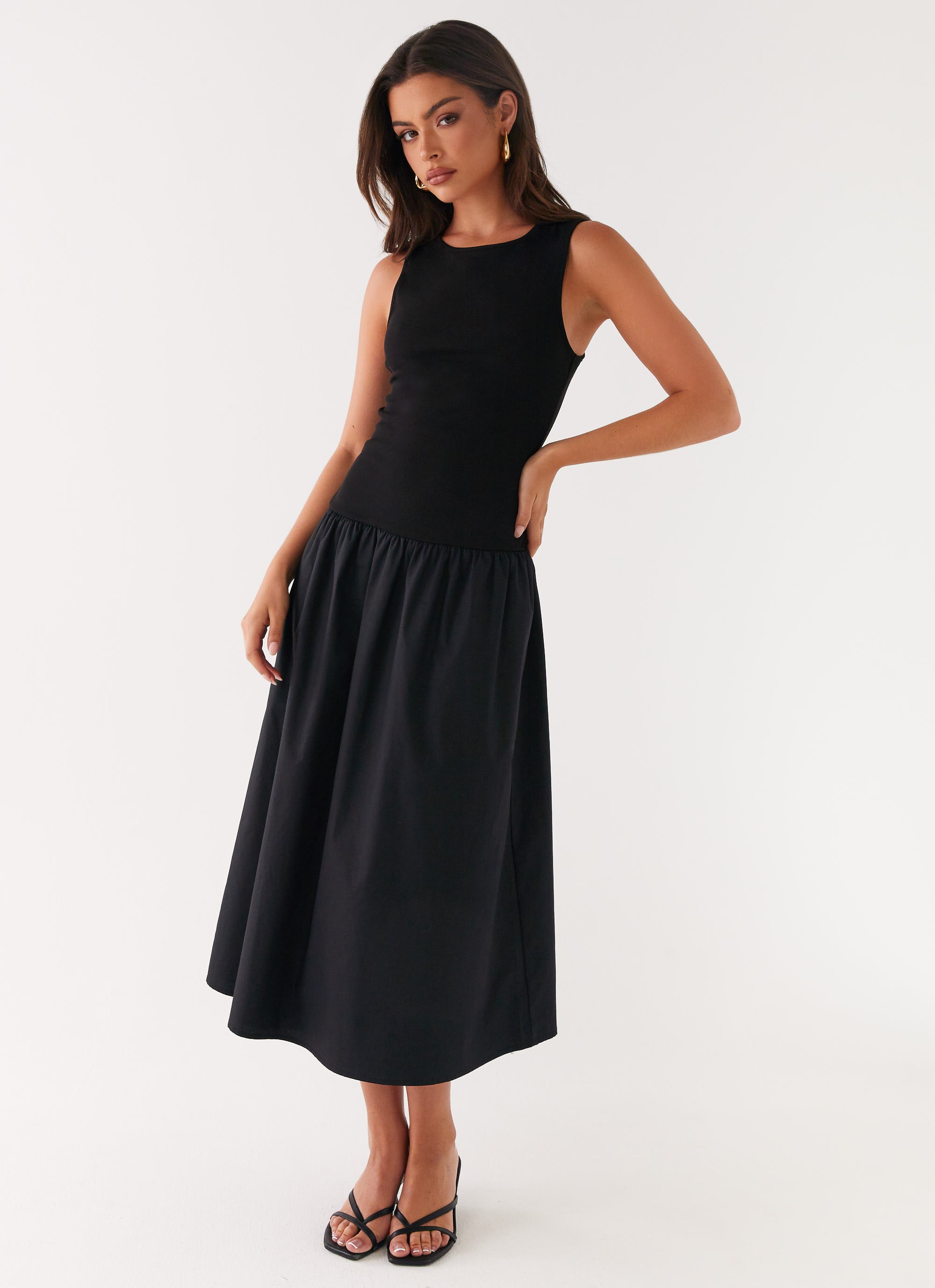 Duchess Midi Dress - Black