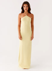 Elisha Knit Maxi Dress - Yellow