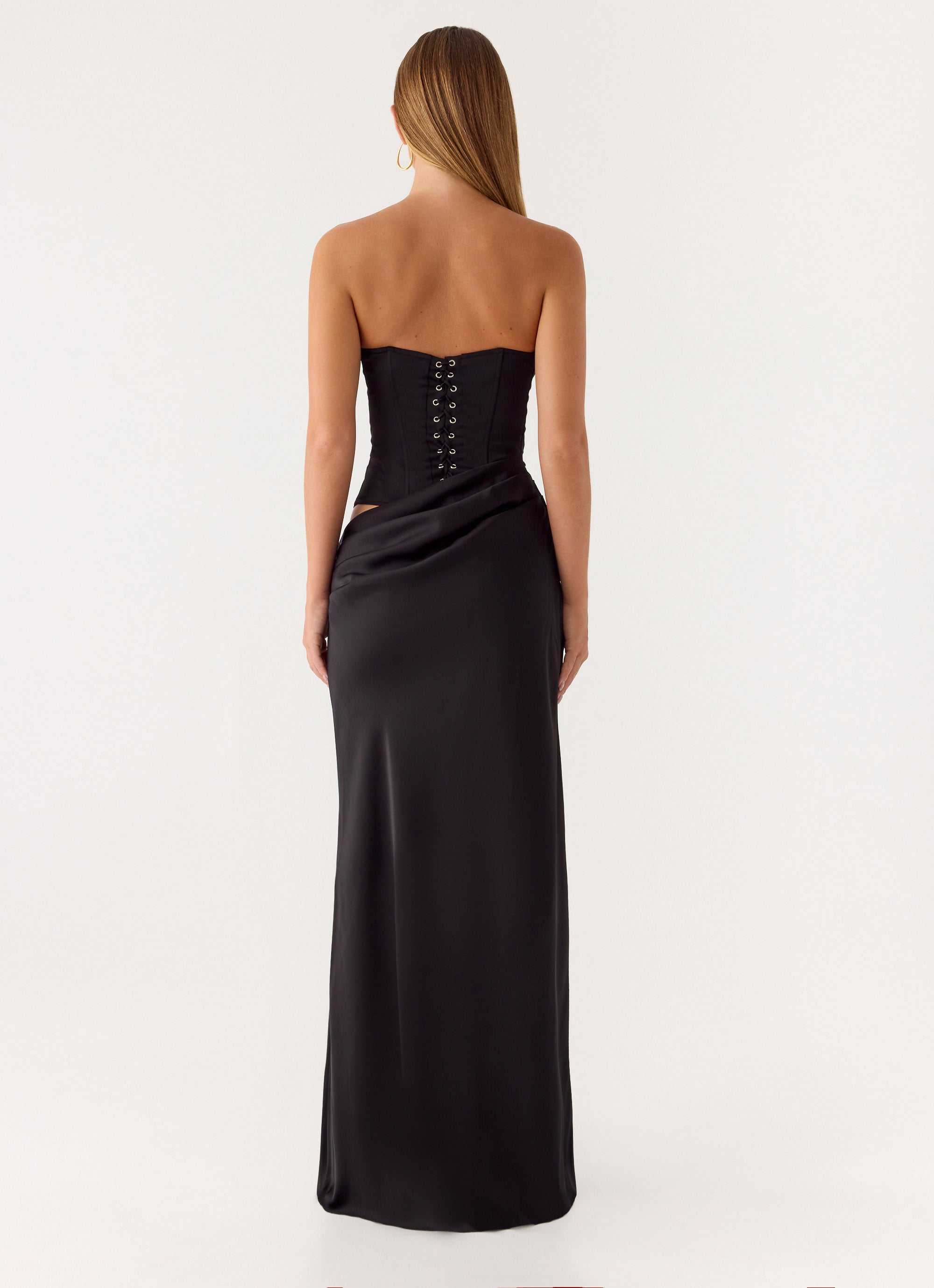Emory Corset Maxi Dress - Black