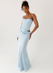 Emory Corset Maxi Dress - Blue