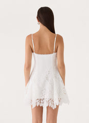 Florine Mini Dress  - White