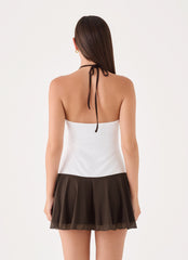 Galina Halter Mini Dress - Ivory
