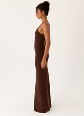 Inez Maxi Dress - Chocolate