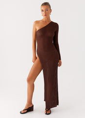 Kerri Knit Maxi Dress - Dark Chocolate