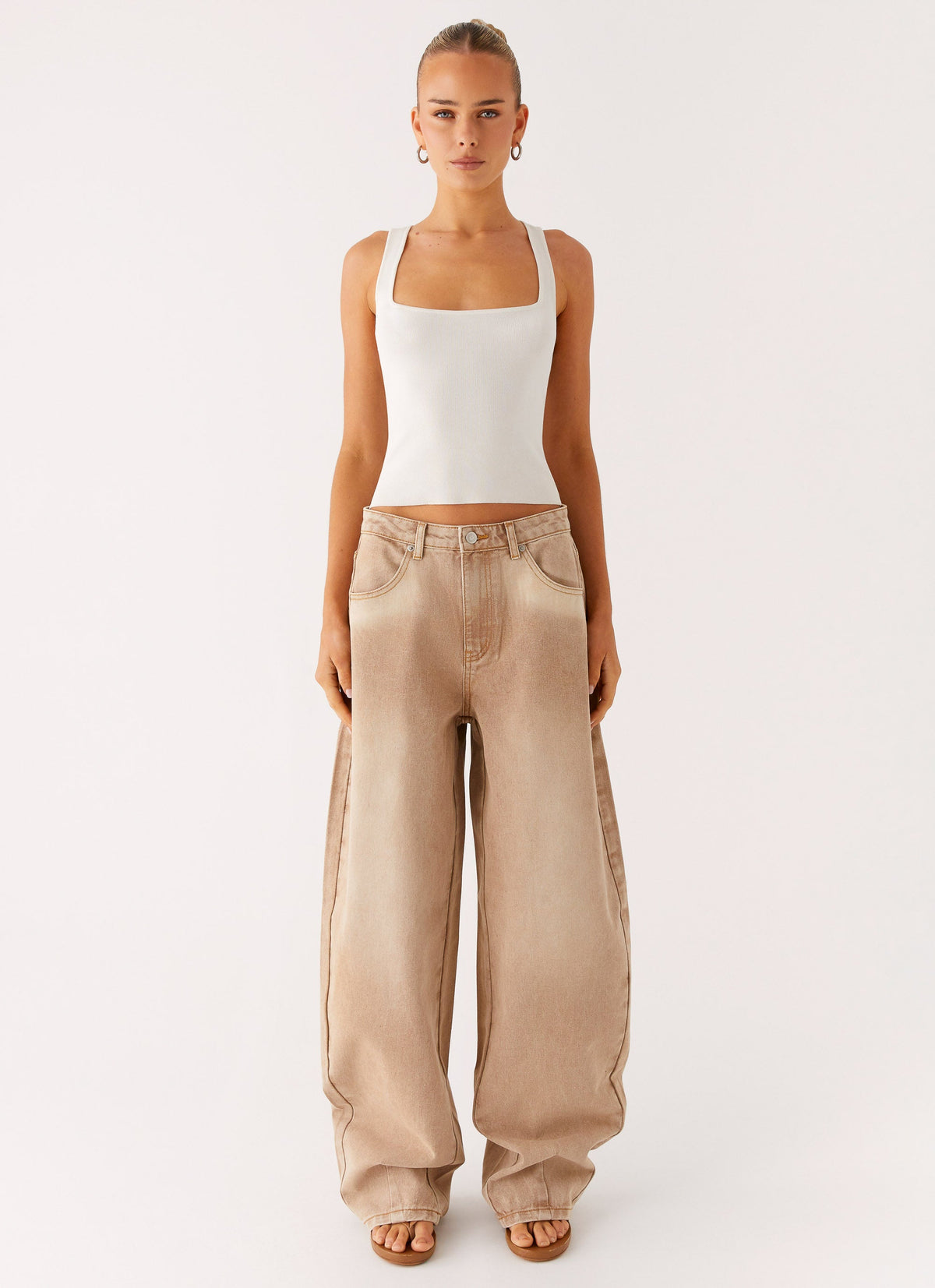 Khalil Baggy Jeans - Tan