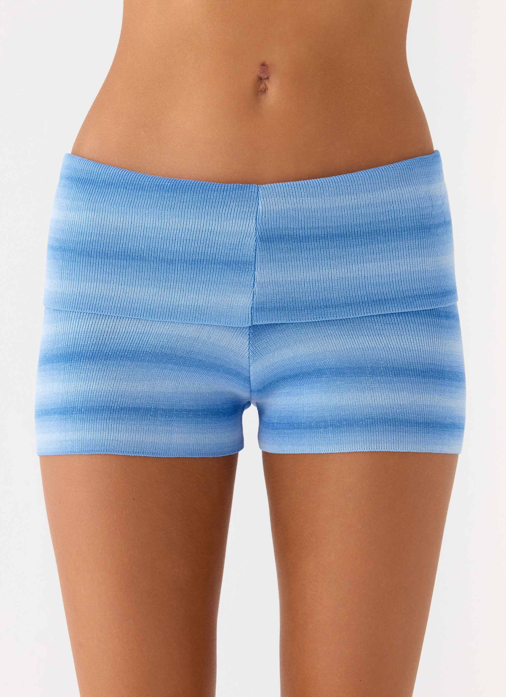 Lay Back Knit Shorts - Cerulean