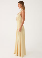 Makena Halter Maxi Dress - Yellow
