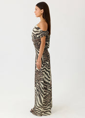 Mernas Maxi Dress - Zebra