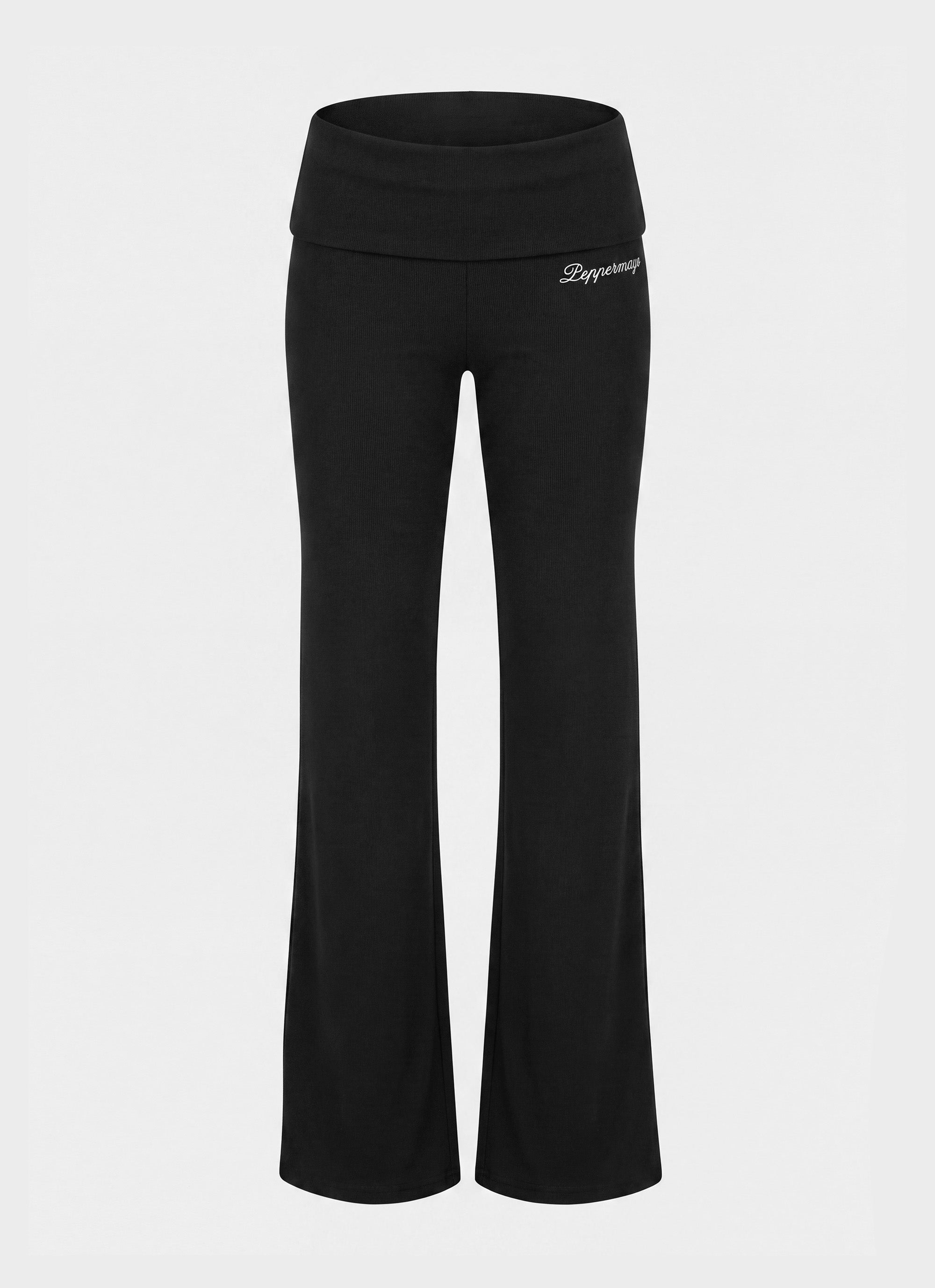 Muse Roll Waist Pants - Black
