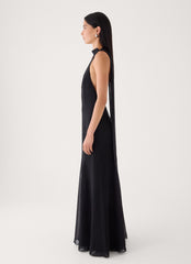 Off Script Scarf Maxi Dress - Black