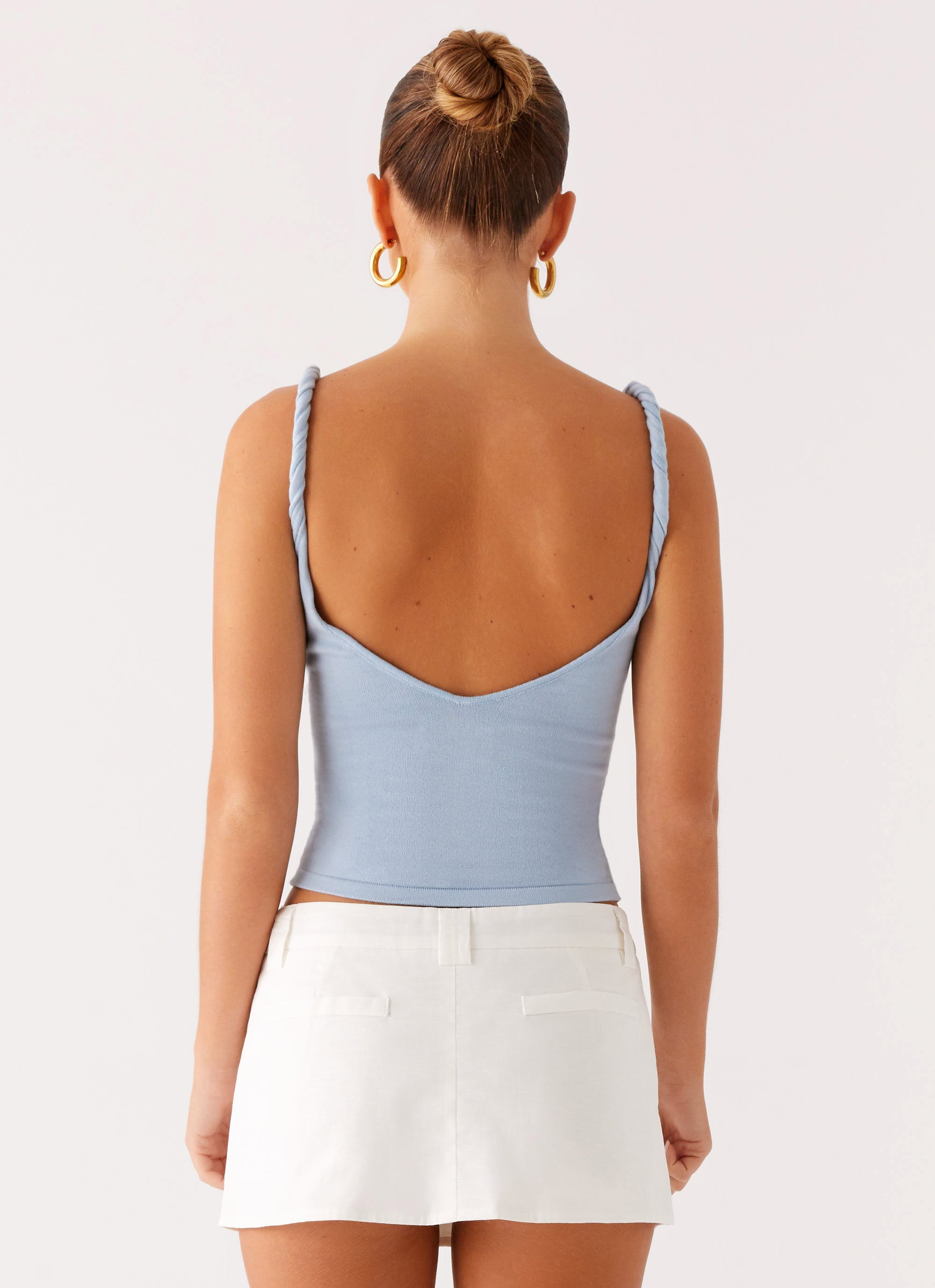 On Trend Linen Mini Skort - White