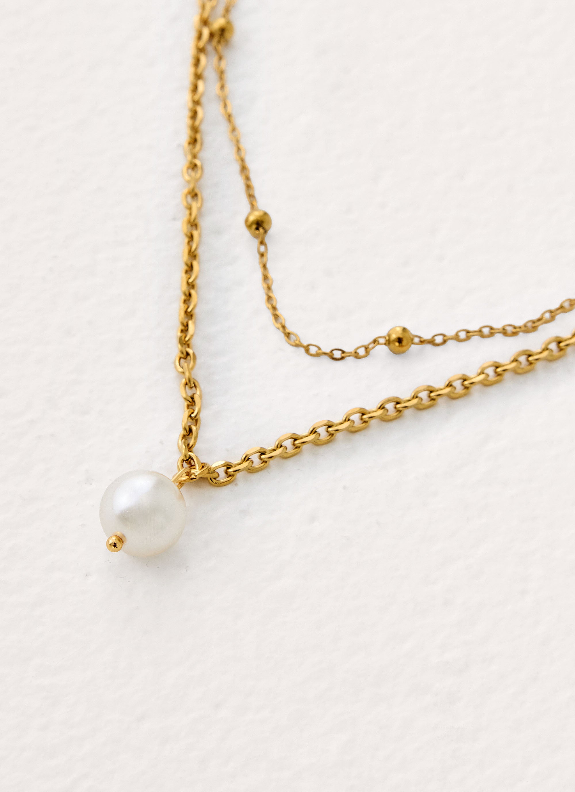 Paradise Hour Necklace - Gold/Pearl
