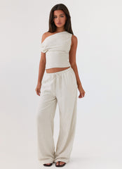 Set Sail Linen Pants - Oat