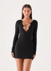 Perry Mini Dress - Washed Black