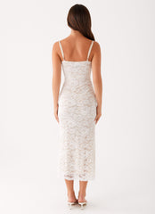 Postcards Lace Midi Dress - Ivory