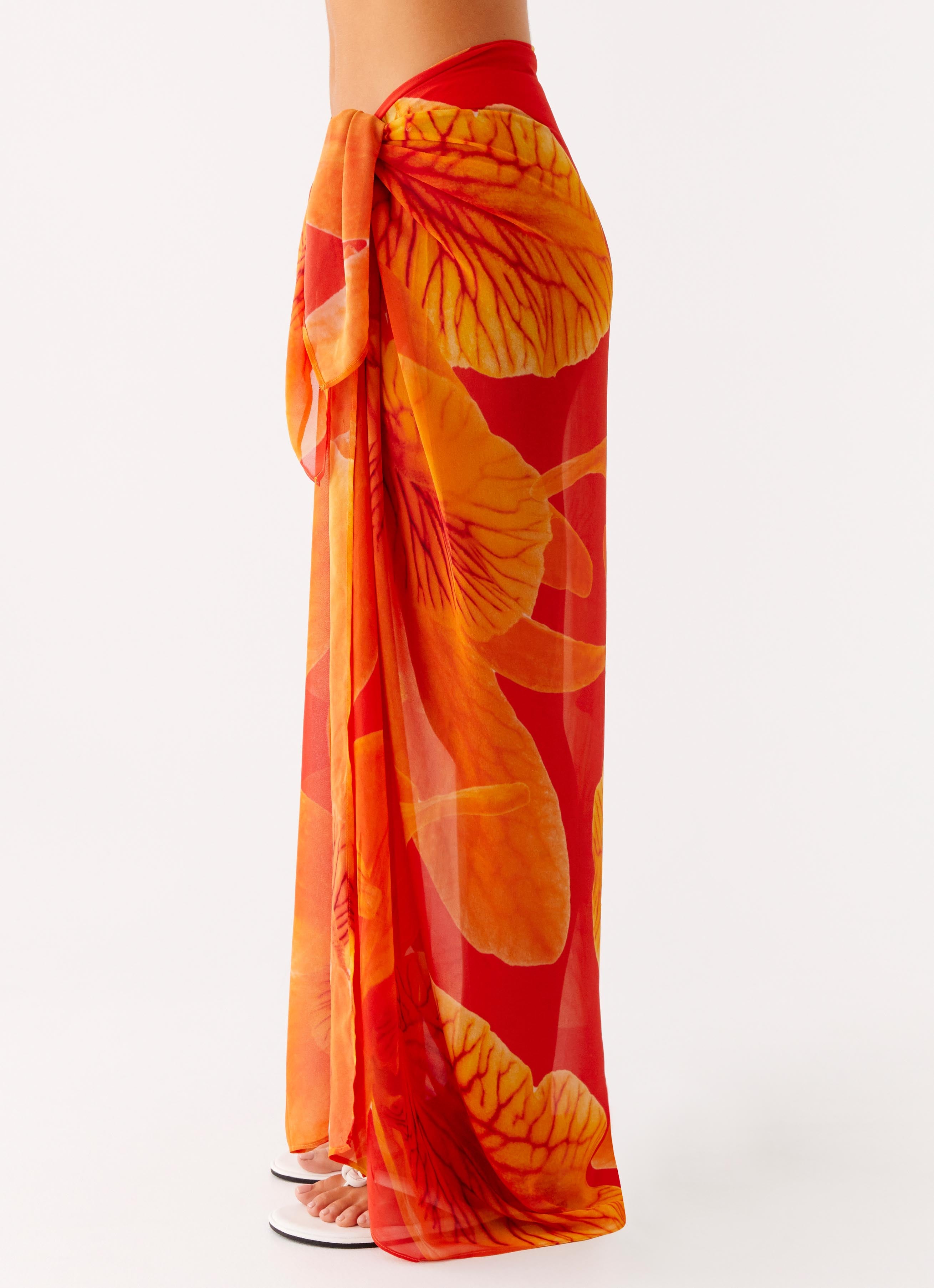 Sandy Shores Sarong - Serene Orange