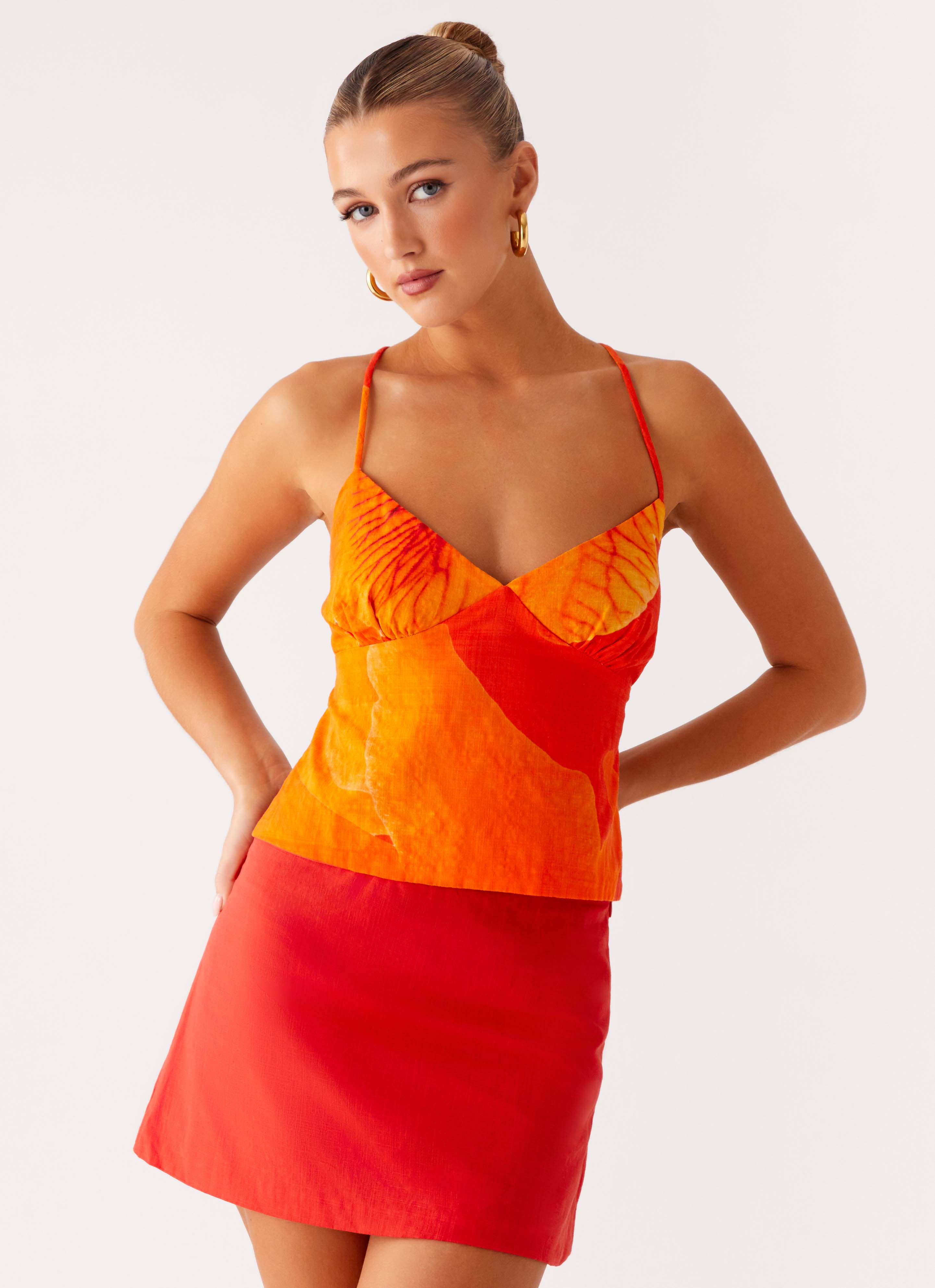 Sangria Top - Serene Orange