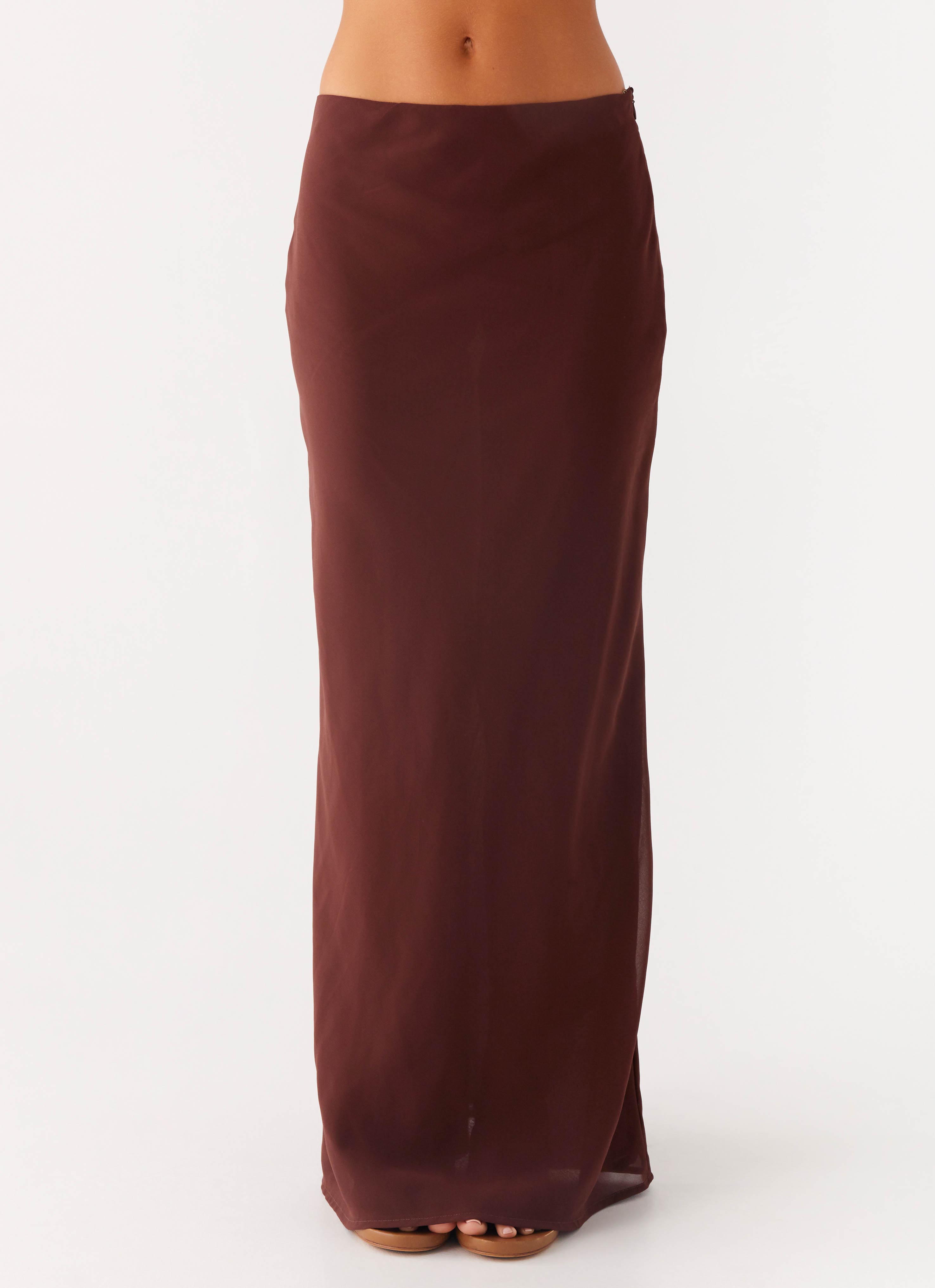 Sienna Sunset Maxi Skirt - Chocolate