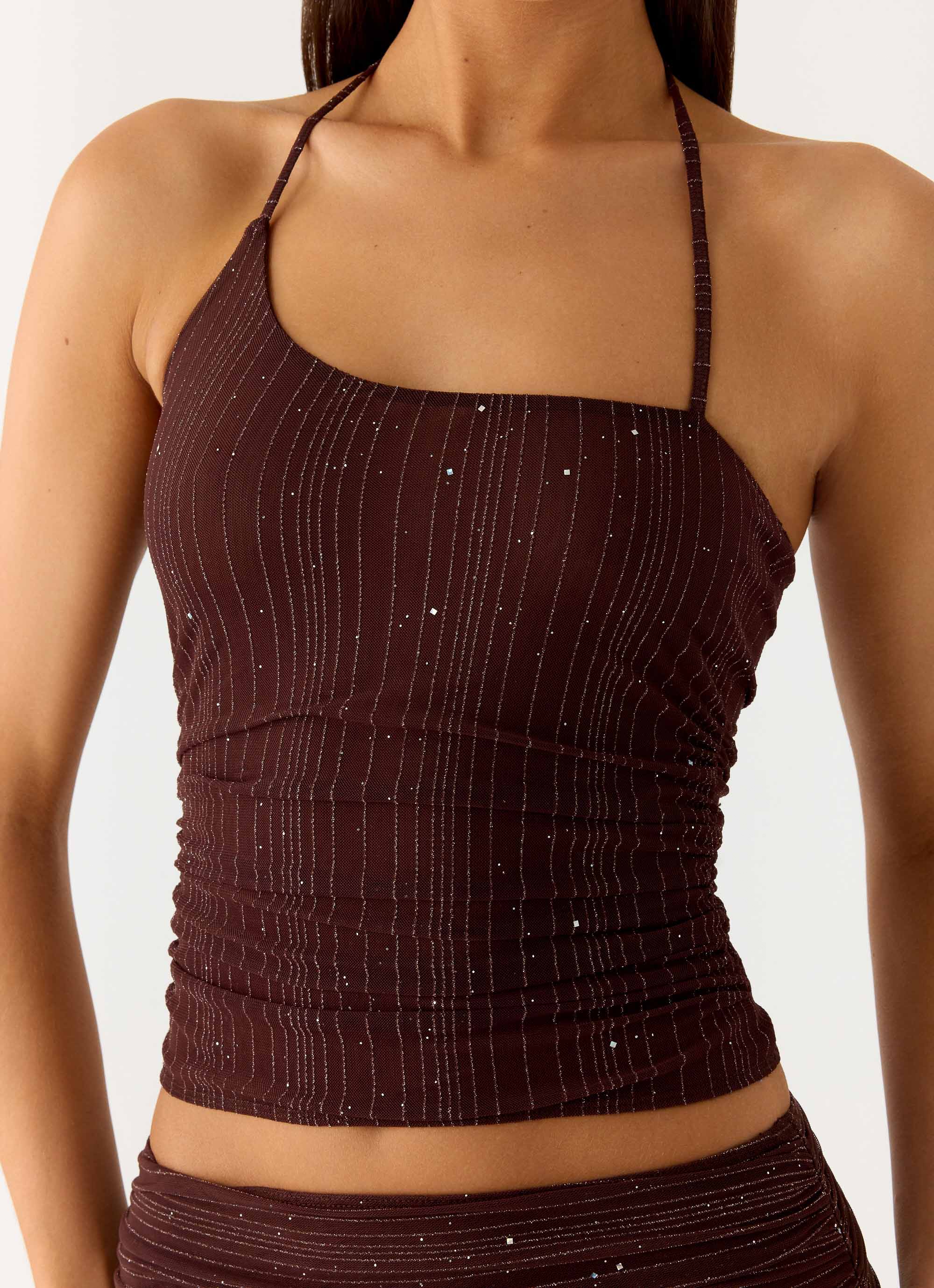 Sparkling Night Top - Chocolate