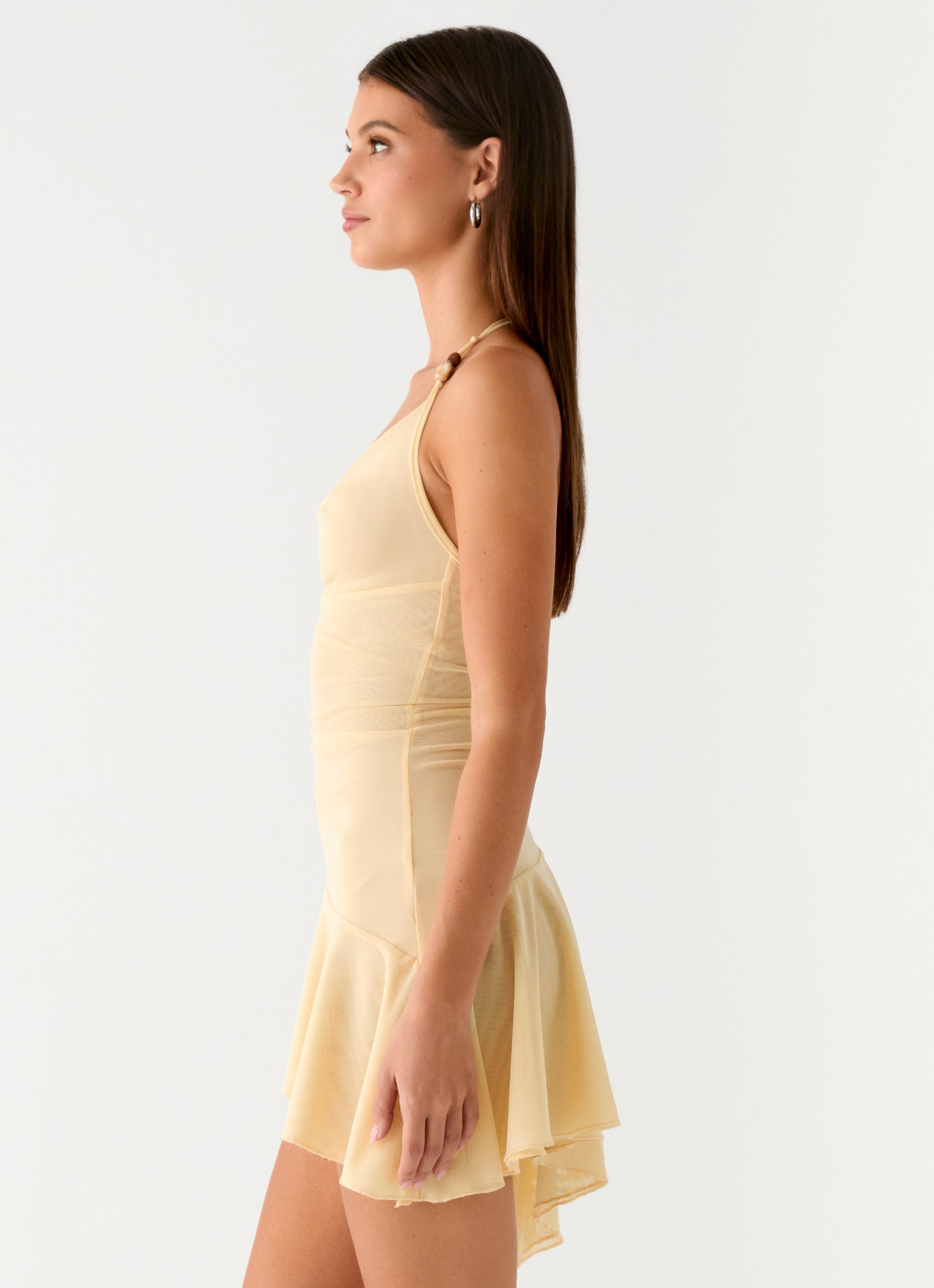 Spiced Sunset Mini Dress - Baby Yellow