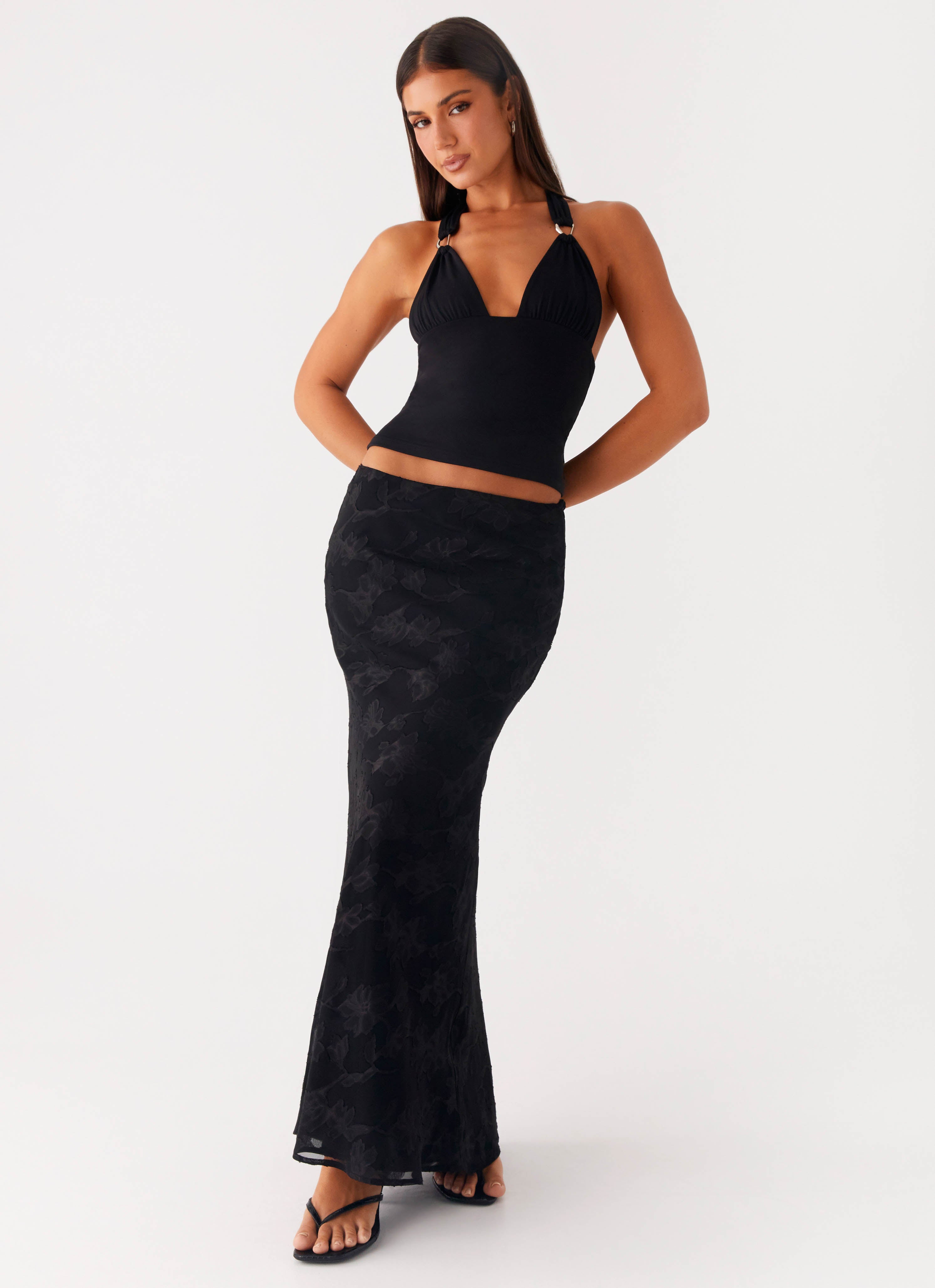Starlit Maxi Skirt - Black
