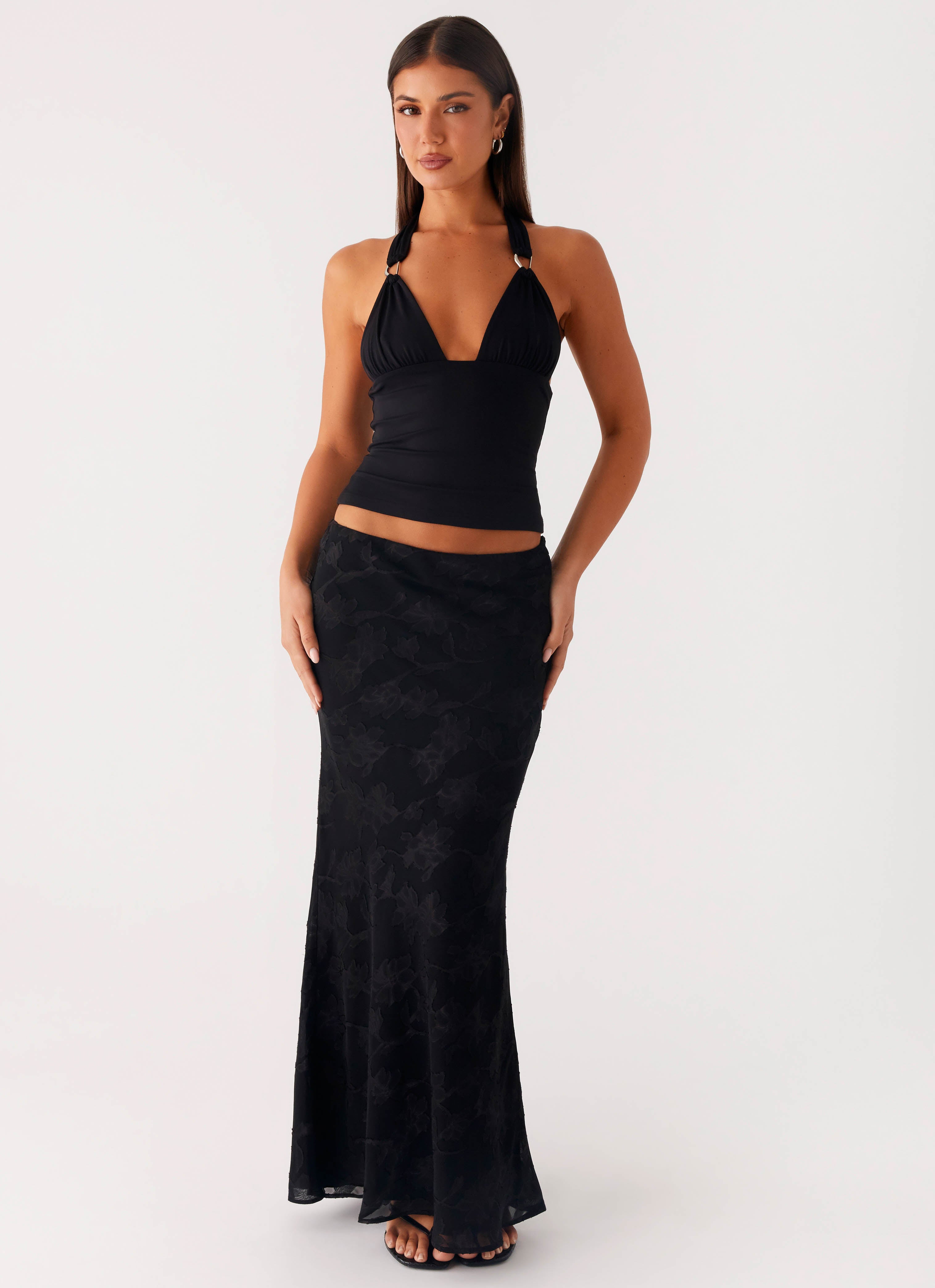 Starlit Maxi Skirt - Black