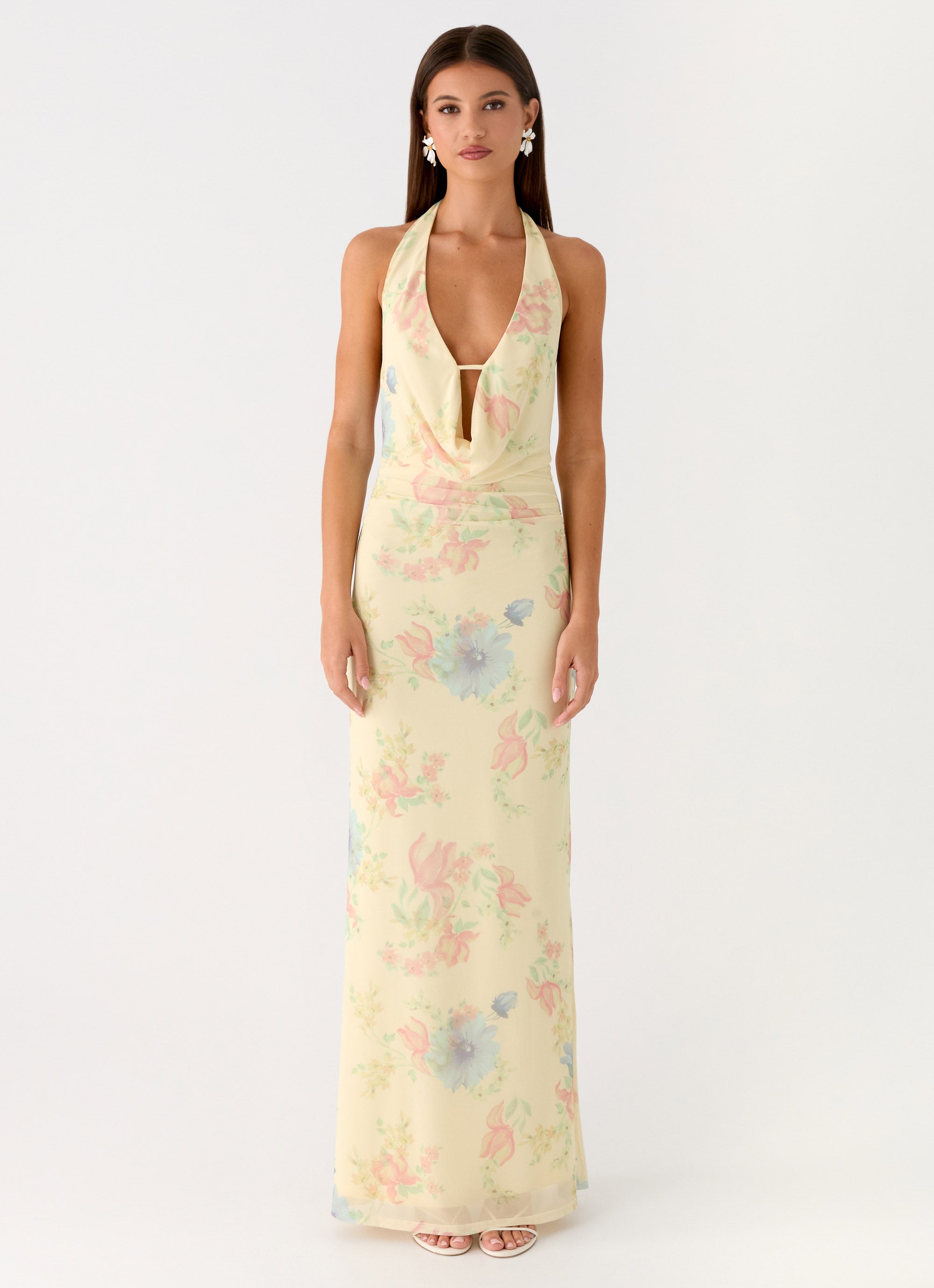 Tedder Halter Maxi Dress - Spring Meadow