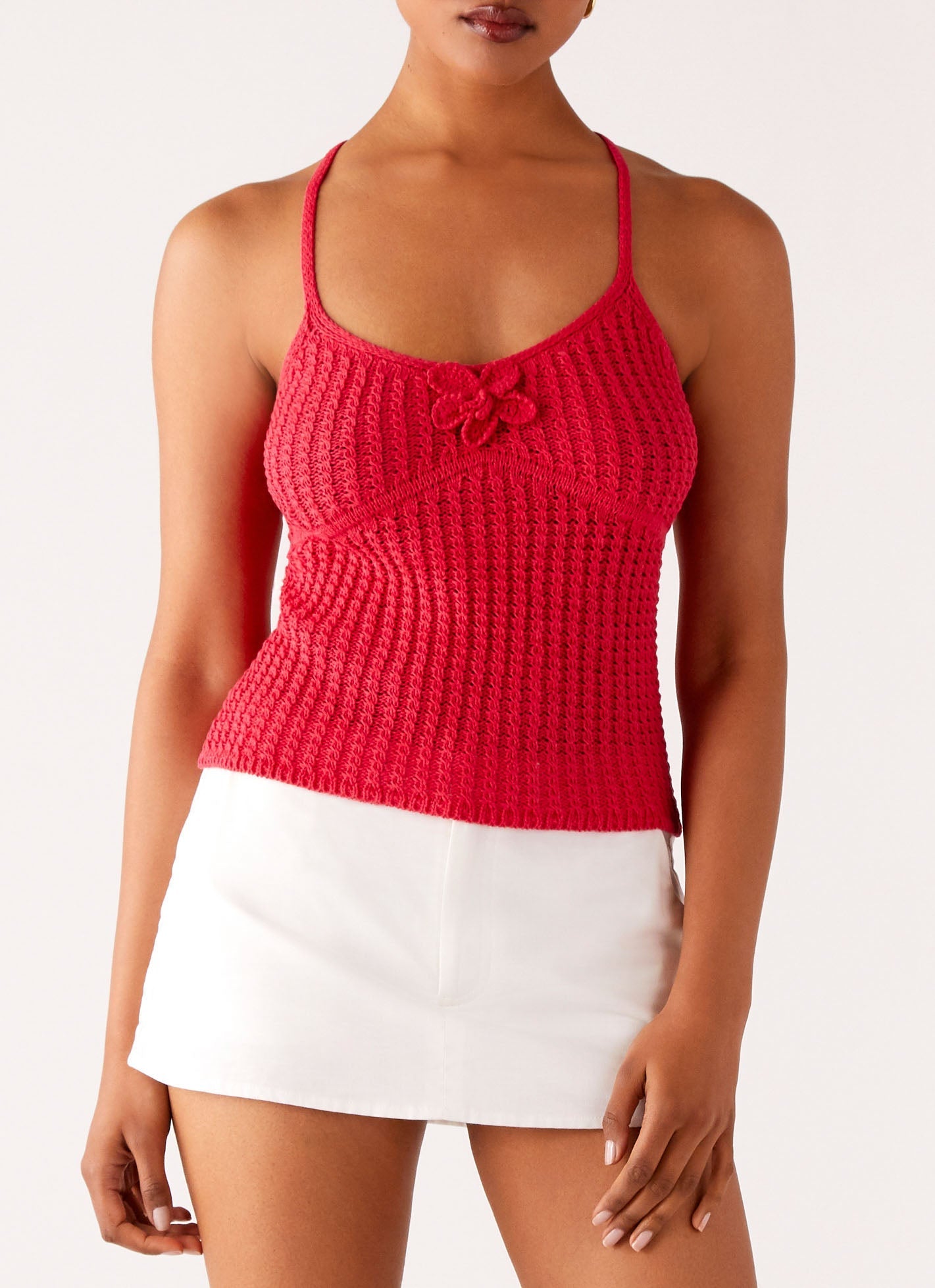 Tiare Crochet Top - Fuchsia