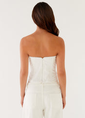 Tory Bustier Top - Ivory