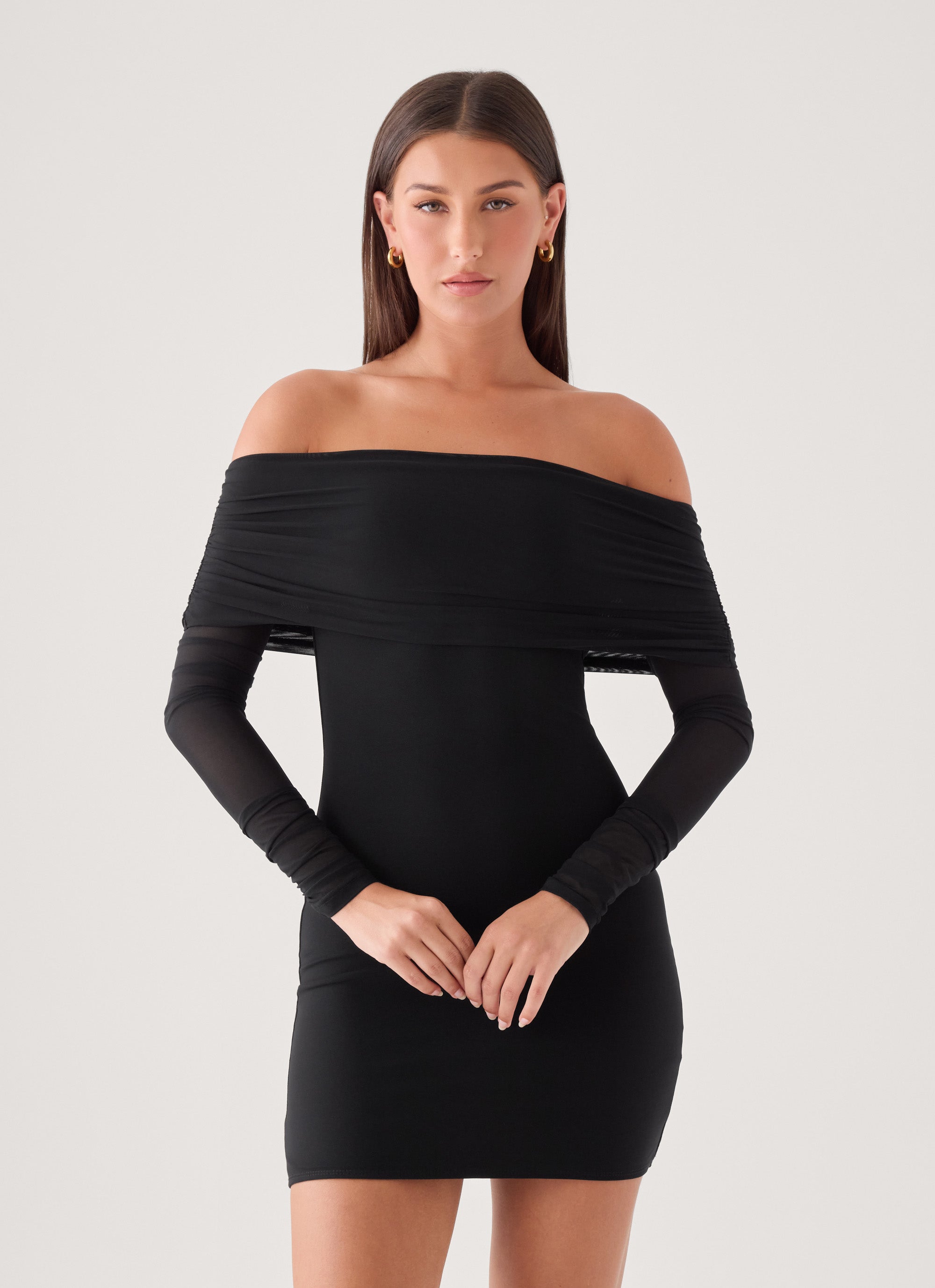 Turn Heads Mini Dress - Black
