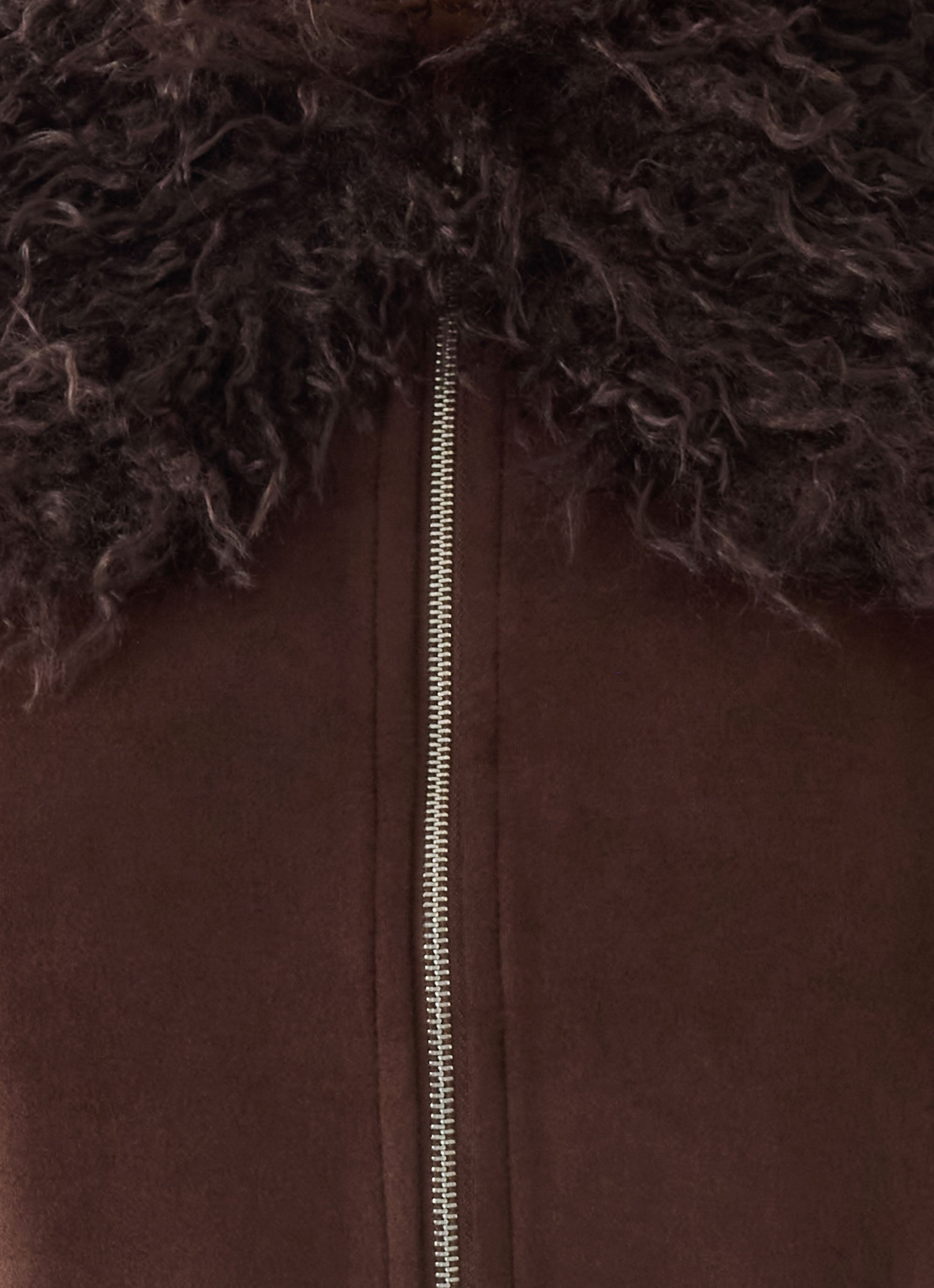 Wild Hide Faux Suede Jacket - Chocolate