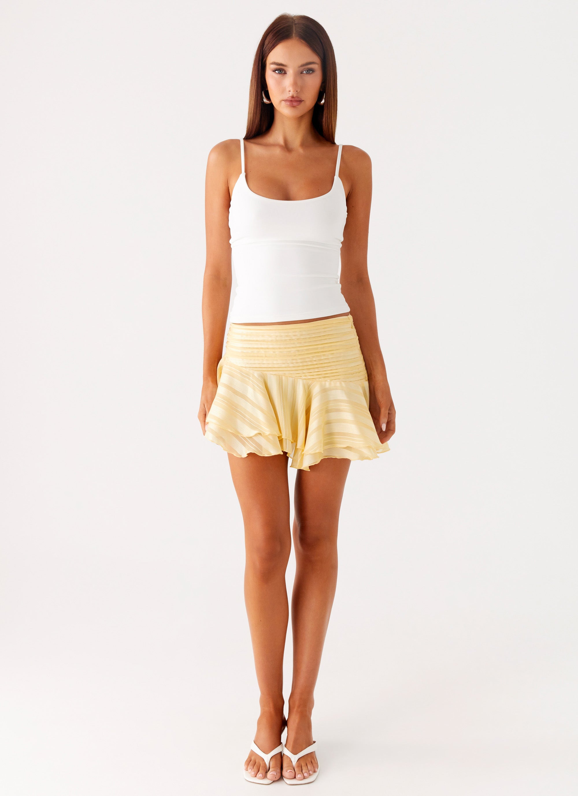 Willow Chiffon Mini Skirt - Yellow