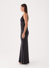 Winona Night Slip Dress - Black