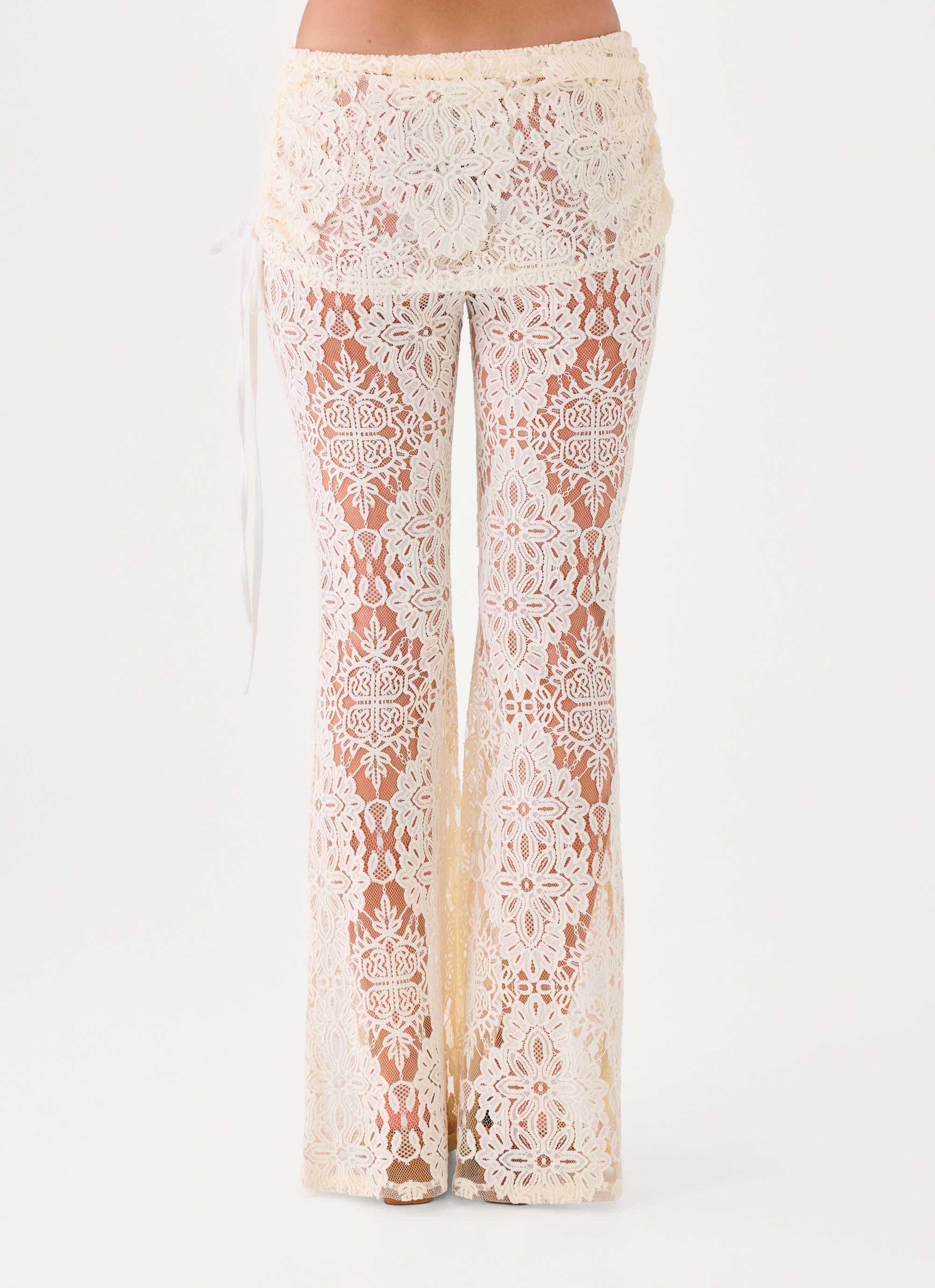 Zayabell Lace Pants - White