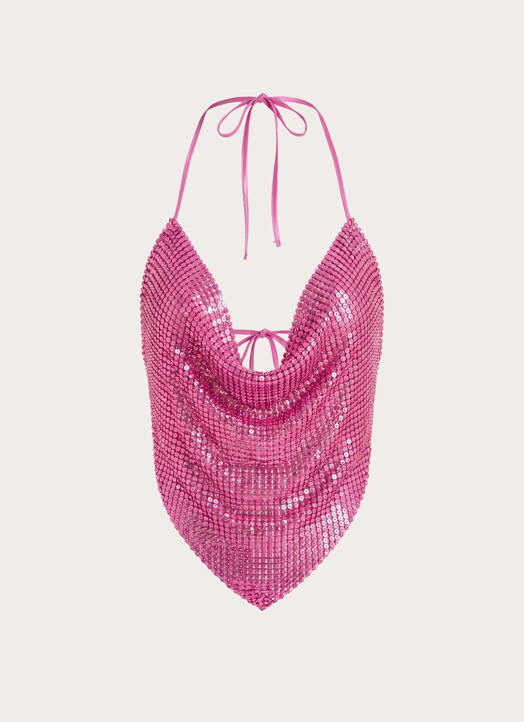 Zia Chainmail Top - Pink